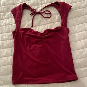Red top from garage in size medium